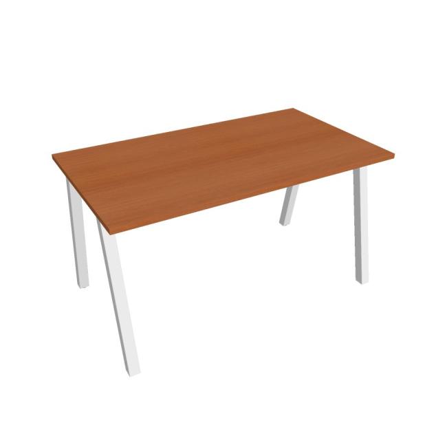 Conference table UNI A, 140x75.5x80 cm, cherry/white