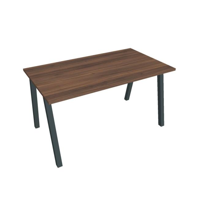 Conference table UNI A, 140x75.5x80 cm, walnut/black