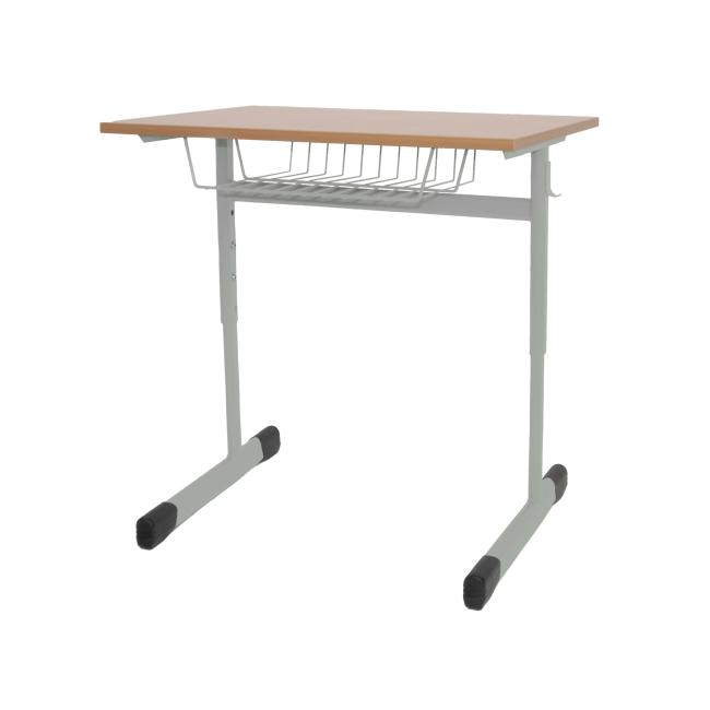 One-seater height-adjustable bench, large. 3-5, gray