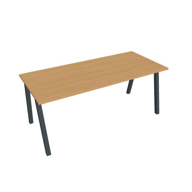 Meeting table UNI A, 180x75.5x80 cm, beech/black