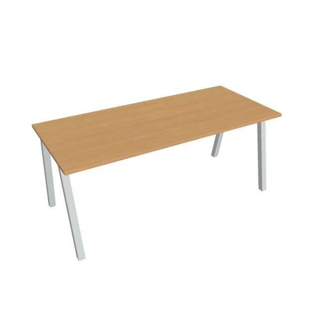 Conference table UNI A, 180x75.5x80 cm, beech/grey