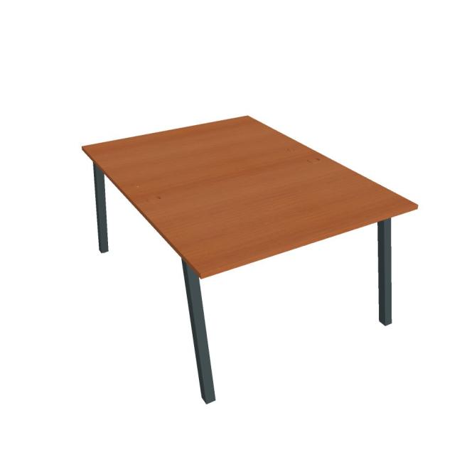 Work table UNI A, 120x75.5x160 cm, cherry/black