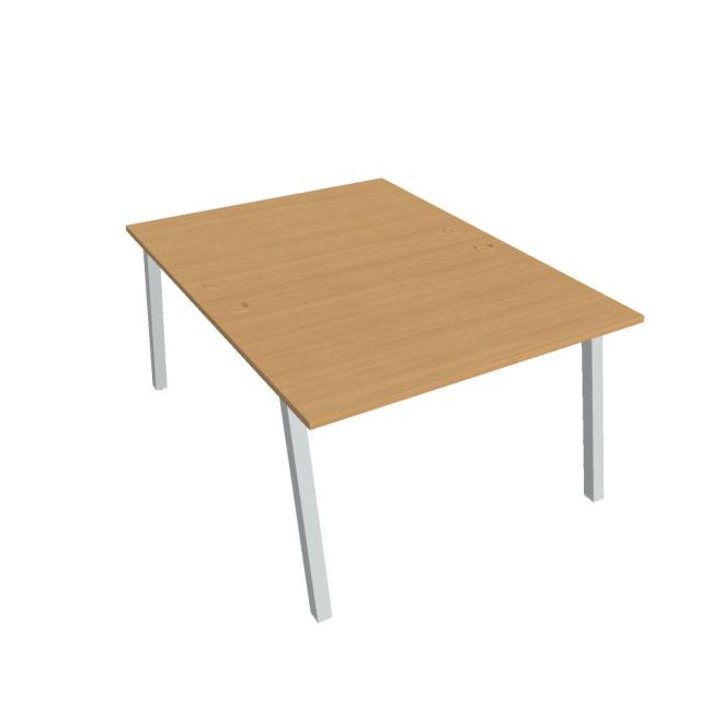 Work table UNI A, 120x75.5x160 cm, beech/grey