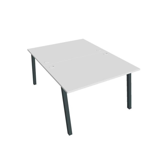 Work table UNI A, 120x75.5x160 cm, white/black