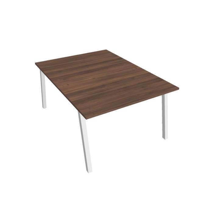 Work table UNI A, 120x75.5x160 cm, walnut/white