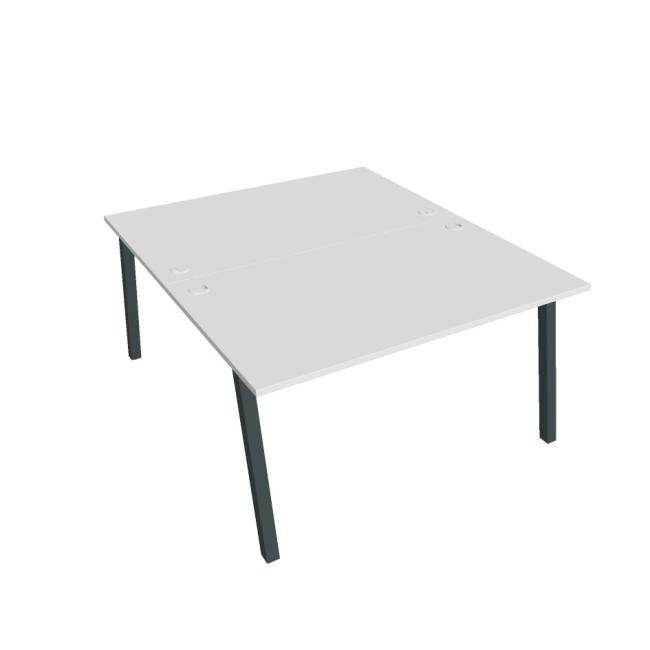 Work table UNI A, 140x75.5x160 cm, white/black