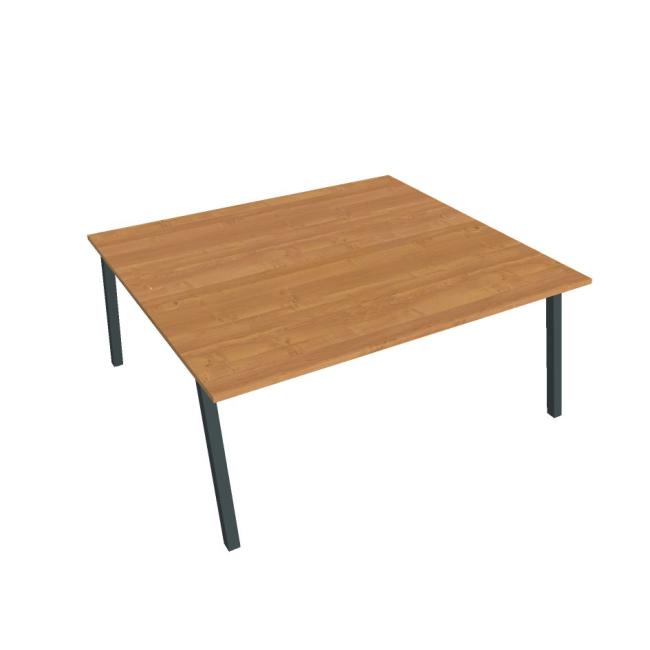 Work table UNI A, 180x75.5x160 cm, alder/black