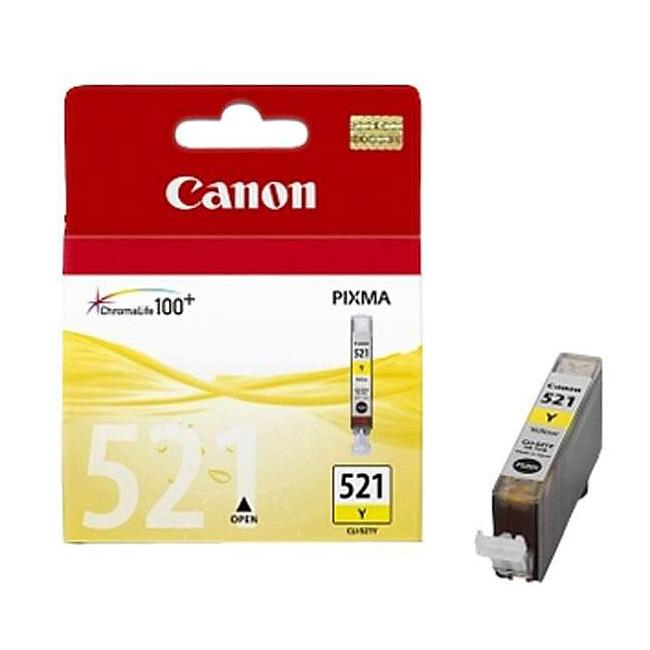 Atramentová kazeta Canon CLI-521 pre MP 540/620/630/980/iP 3600/4600 žltá (460 strán)