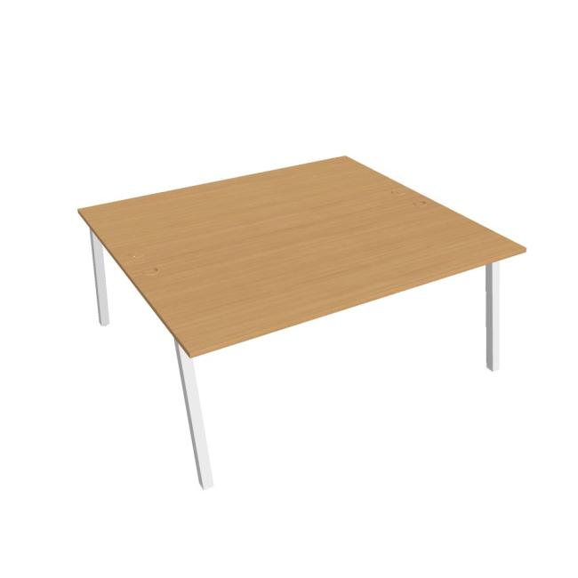Work table UNI A, 180x75.5x160 cm, beech/white