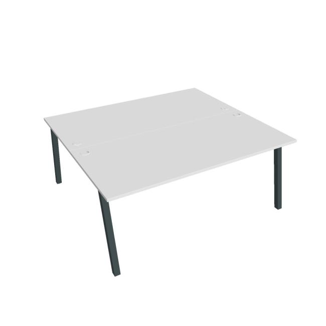 Work table UNI A, 180x75.5x160 cm, white/black