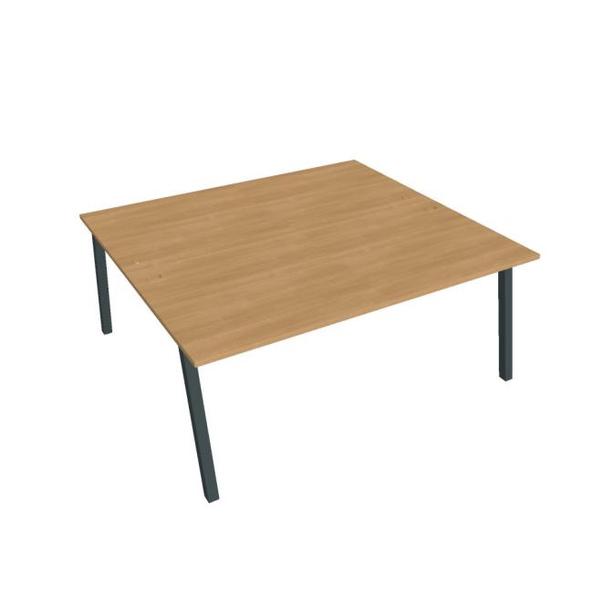Work table UNI A, 180x75.5x160 cm, oak/black