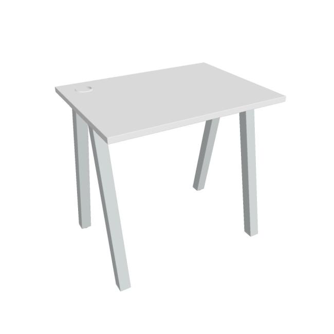 Work table UNI A, 80x75.5x60 cm, white/grey