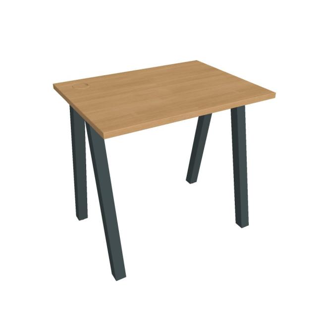Work table UNI A, 80x75.5x60 cm, oak/black