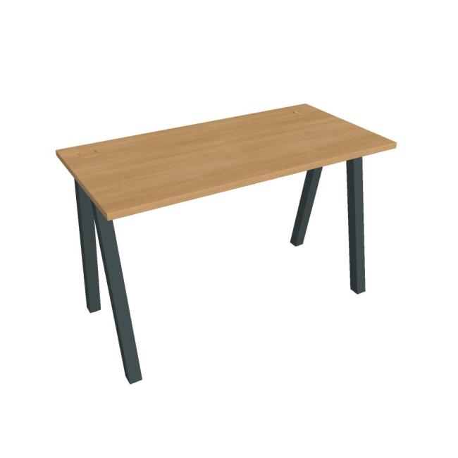 Work table UNI A, 120x75.5x60 cm, oak/black