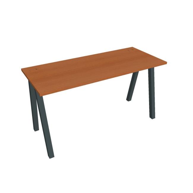 Work table UNI A, 140x75.5x60 cm, cherry/black
