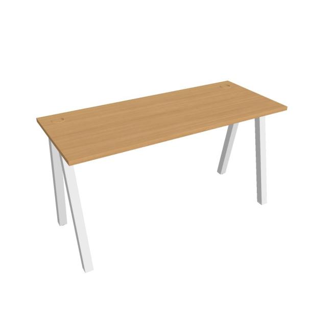 Work table UNI A, 140x75.5x60 cm, beech/white