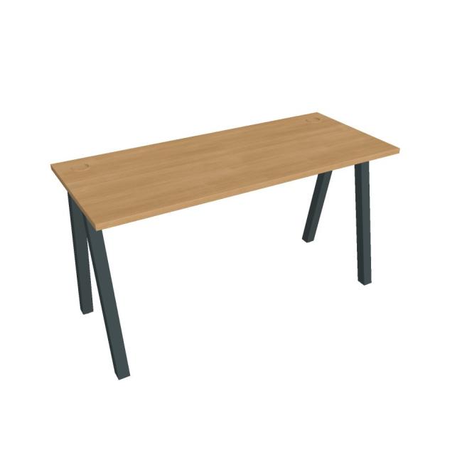 Work table UNI A, 140x75.5x60 cm, oak/black