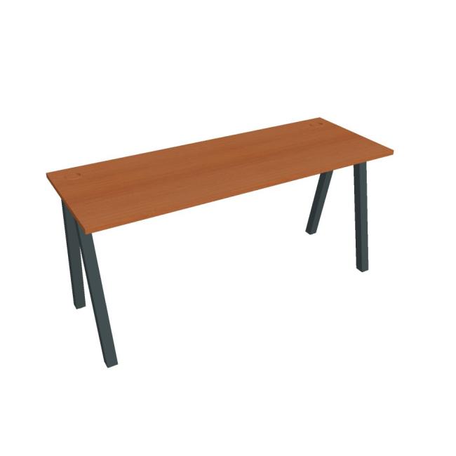 Work table UNI A, 160x75.5x60 cm, cherry/black