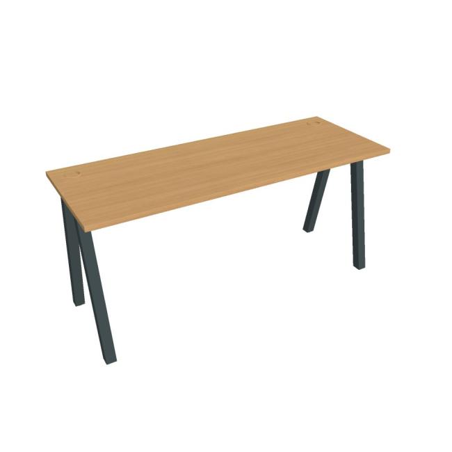 Work table UNI A, 160x75.5x60 cm, beech/black