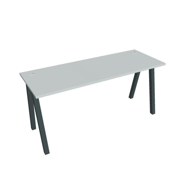 Work table UNI A, 160x75.5x60 cm, grey/black