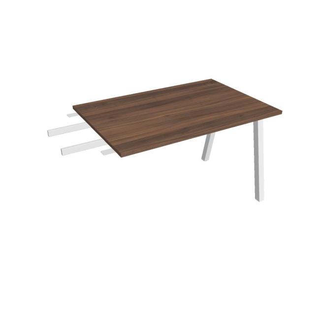 Work table UNI A, vertically chained, 120x75.5x80 cm, walnut/white