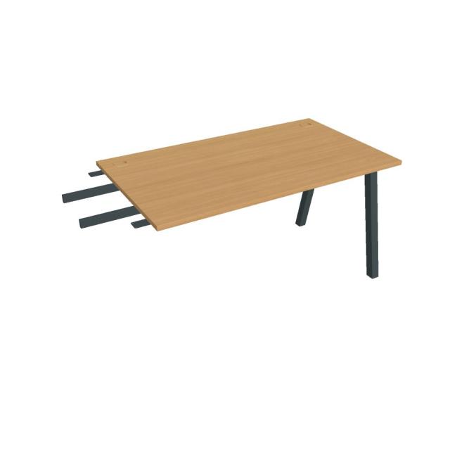 Work table UNI A, vertically chained, 140x75.5x80 cm, beech/black