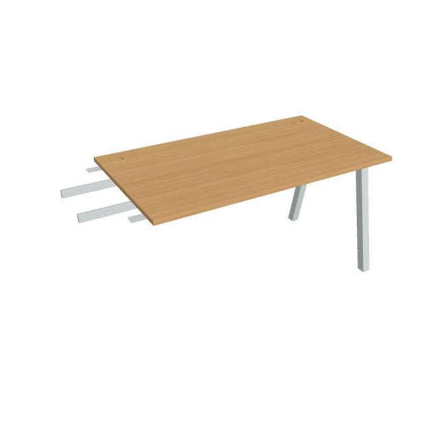 Work table UNI A, vertically chained, 140x75.5x80 cm, beech/grey