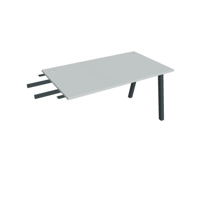 Work table UNI A, vertically chained, 140x75.5x80 cm, grey/black