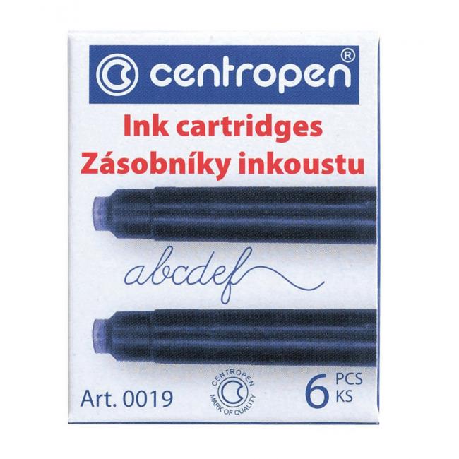 Ink cartridges Centropen 0019, 6 pcs