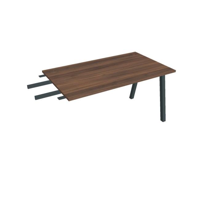 Work table UNI A, vertically chained, 140x75.5x80 cm, walnut/black