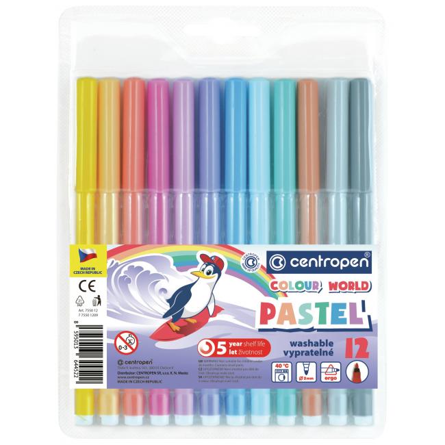 [CE075512] Sada popisovačov Centropen Pastel 7550/12S
