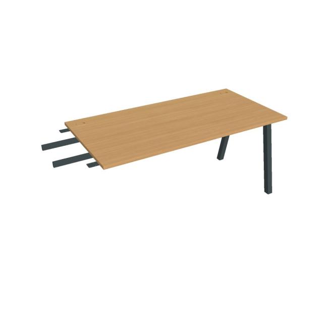 Work table UNI A, vertically chained, 160x75.5x80 cm, beech/black