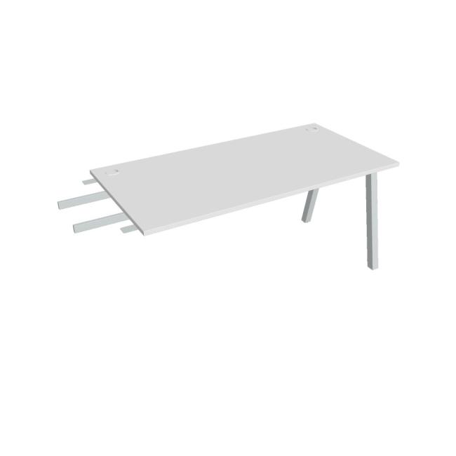 Work table UNI A, vertically chained, 160x75.5x80 cm, white/grey