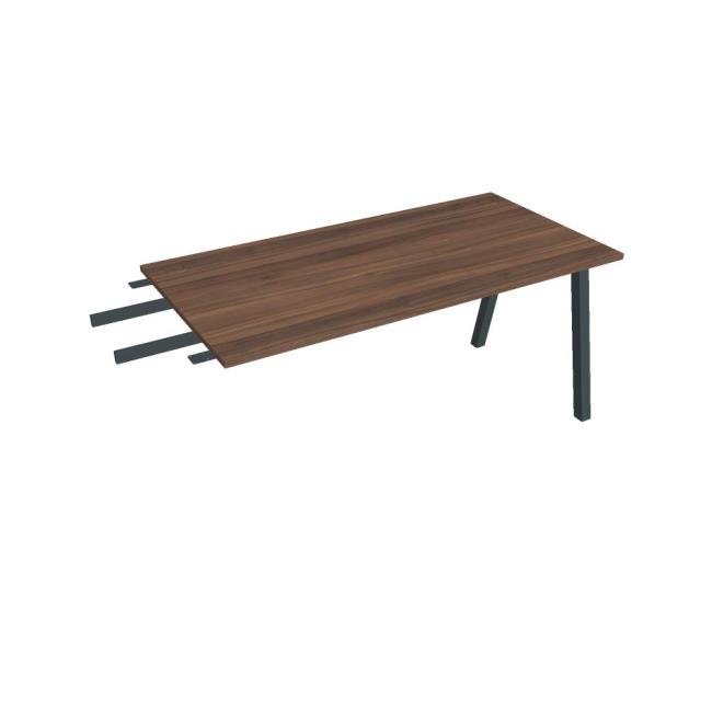 Work table UNI A, vertically chained, 160x75.5x80 cm, walnut/black