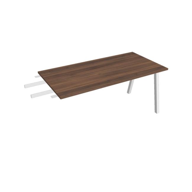 Work table UNI A, vertically chained, 160x75.5x80 cm, walnut/white