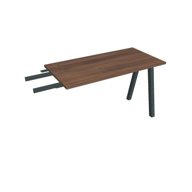 Work table UNI A, vertically chained, 120x75.5x60 cm, walnut/black