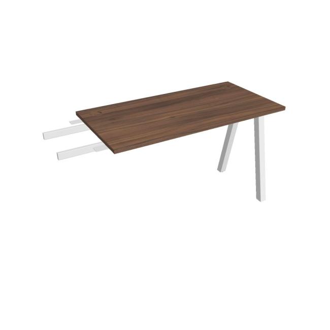 Work table UNI A, vertically chained, 120x75.5x60 cm, walnut/white