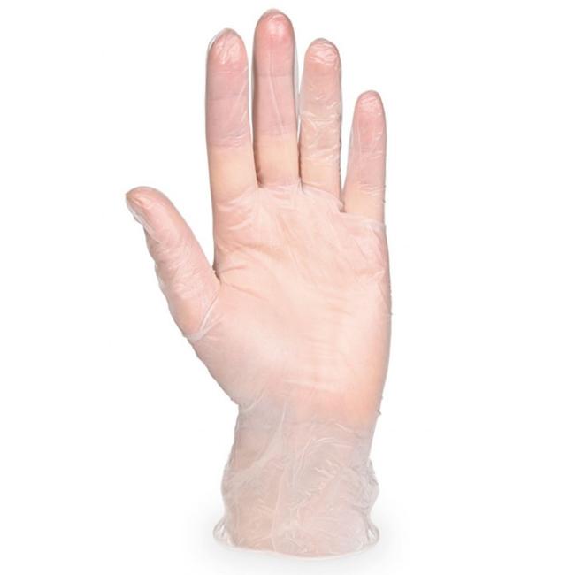 [HY902582] Disposable gloves, vinyl, powder-free, white, large. 7/S (100 pcs.)