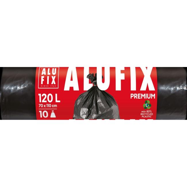 Garbage bags PROFI 120 ℓ/ 10 pcs., 45 mic., 70 x 110 cm, black, LDPE