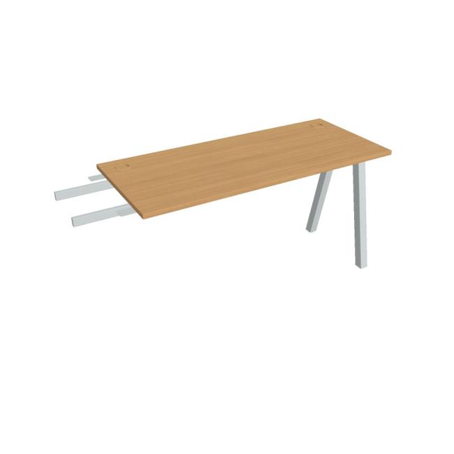 Work table UNI A, vertically chained, 140x75.5x60 cm, beech/grey
