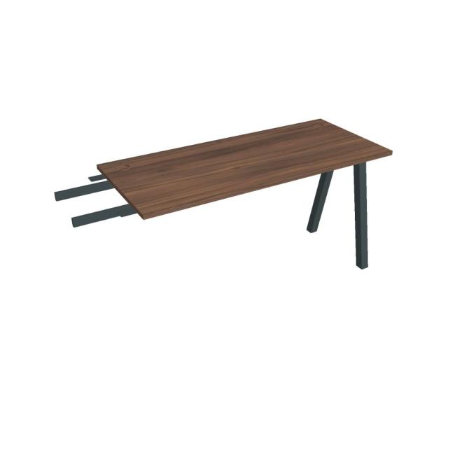 Work table UNI A, vertically chained, 140x75.5x60 cm, walnut/black
