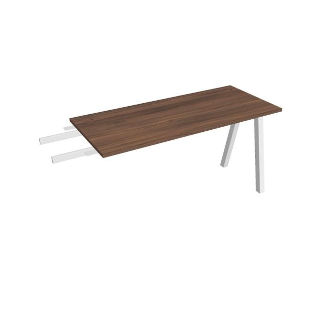Work table UNI A, vertically chained, 140x75.5x60 cm, walnut/white
