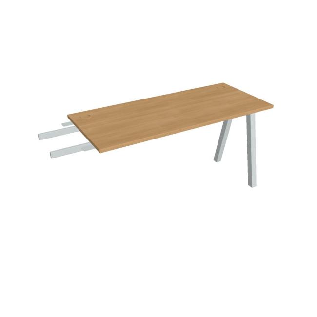 Work table UNI A, vertically chained, 140x75.5x60 cm, oak/grey