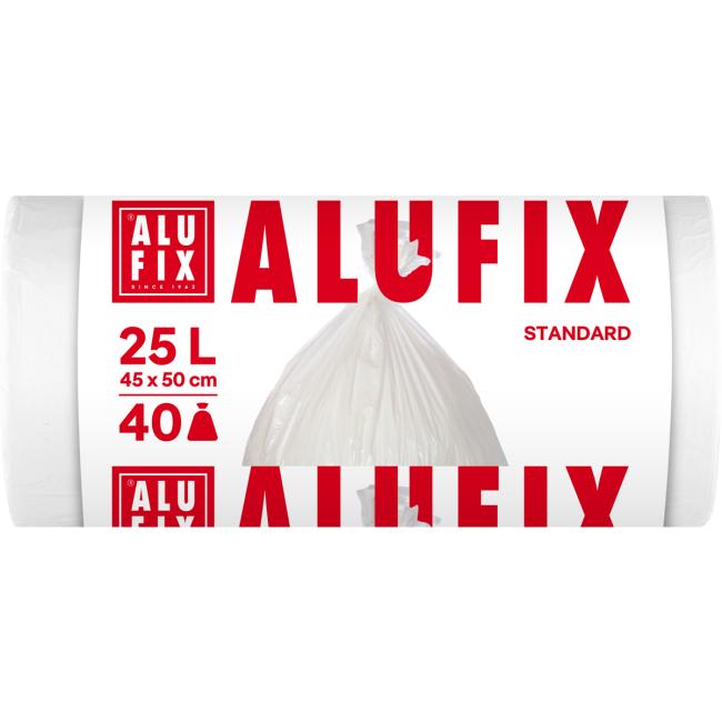 Garbage bags 25 ℓ, 40 pcs, 10 mic, HDPE 50x45 cm, white,