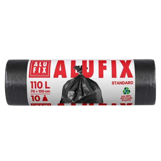 Garbage bags 110 ℓ/10 pcs 27mic, LDPE 70x100cm black
