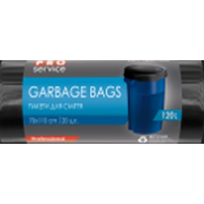 [HY946037] Garbage bags 70x110cm, LDPE, 120 ℓ, 21 mic, 20 pcs black