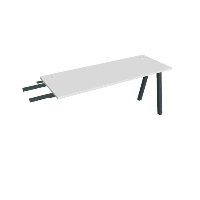 Work table UNI A, vertically chained, 160x75.5x60 cm, white/black