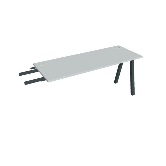 Work table UNI A, vertically chained, 160x75.5x60 cm, grey/black