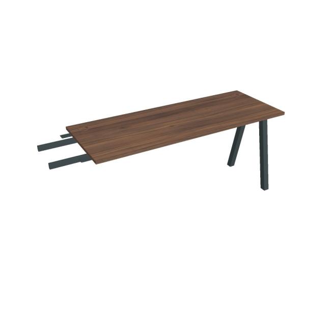 Work table UNI A, vertically chained, 160x75.5x60 cm, walnut/black