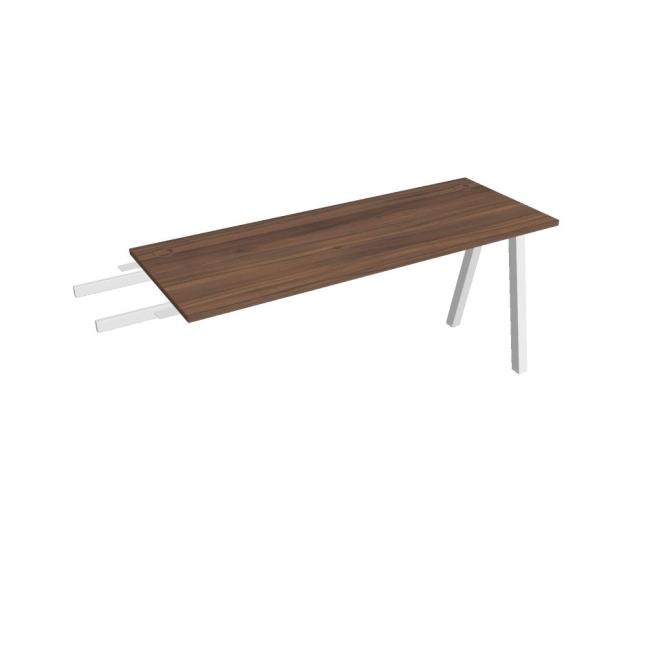 Work table UNI A, vertically chained, 160x75.5x60 cm, walnut/white